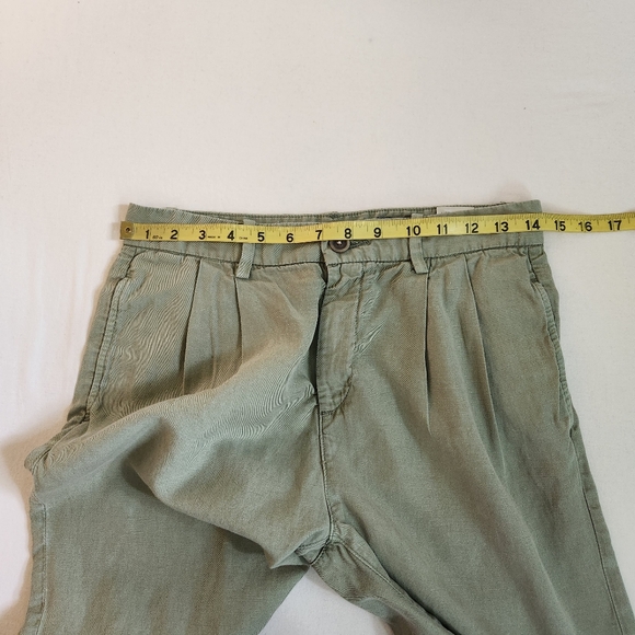 AG Adriano Goldschmied The Evan relaxed pleated trousers green crop cropped 25 - Picture 14 of 14